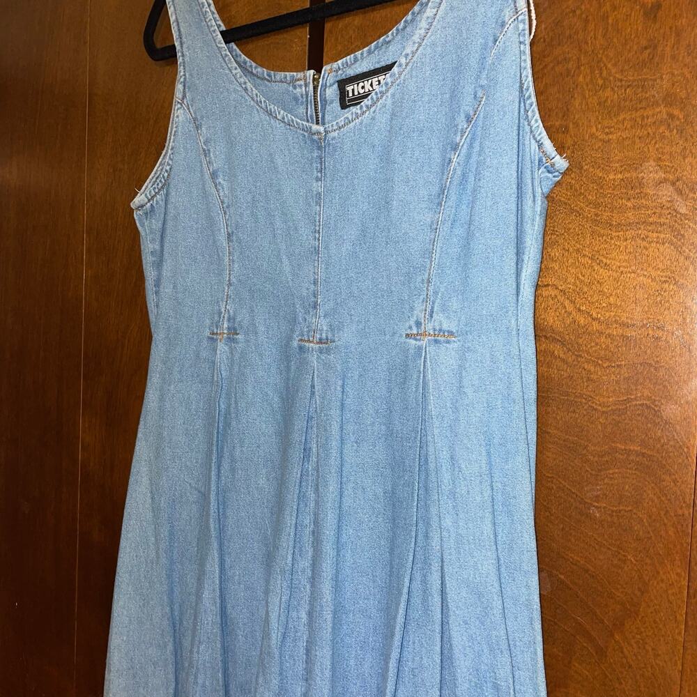 Vintage Tickets Clothing Balloon Wide Leg Denim Jumpsuit 90s Y2K Boho READ4SIZE - Picture 3 of 16